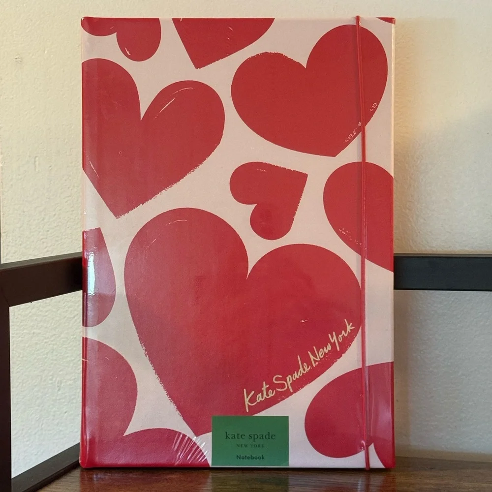 Kate Spade New York Sweet Hearts Take Note Extra Large Notebook in Blush